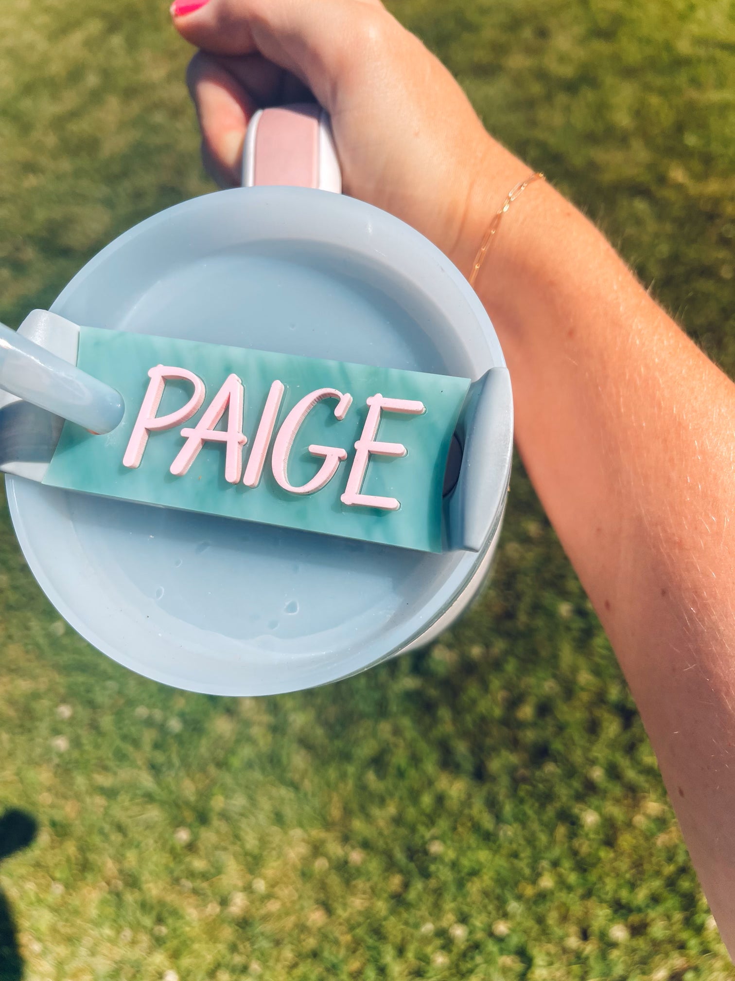 64oz Stanley Mug Dual Color Name Plate | Multiple Colors Available | 6