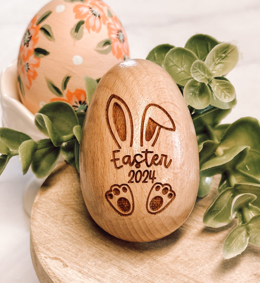 Easter Egg Wood shaker egg personalized Easter Basket gift ne