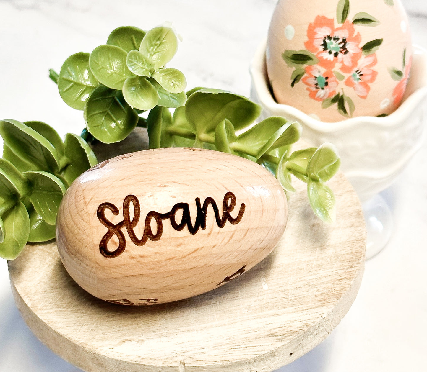 Easter Egg Wood shaker egg personalized Easter Basket gift ne