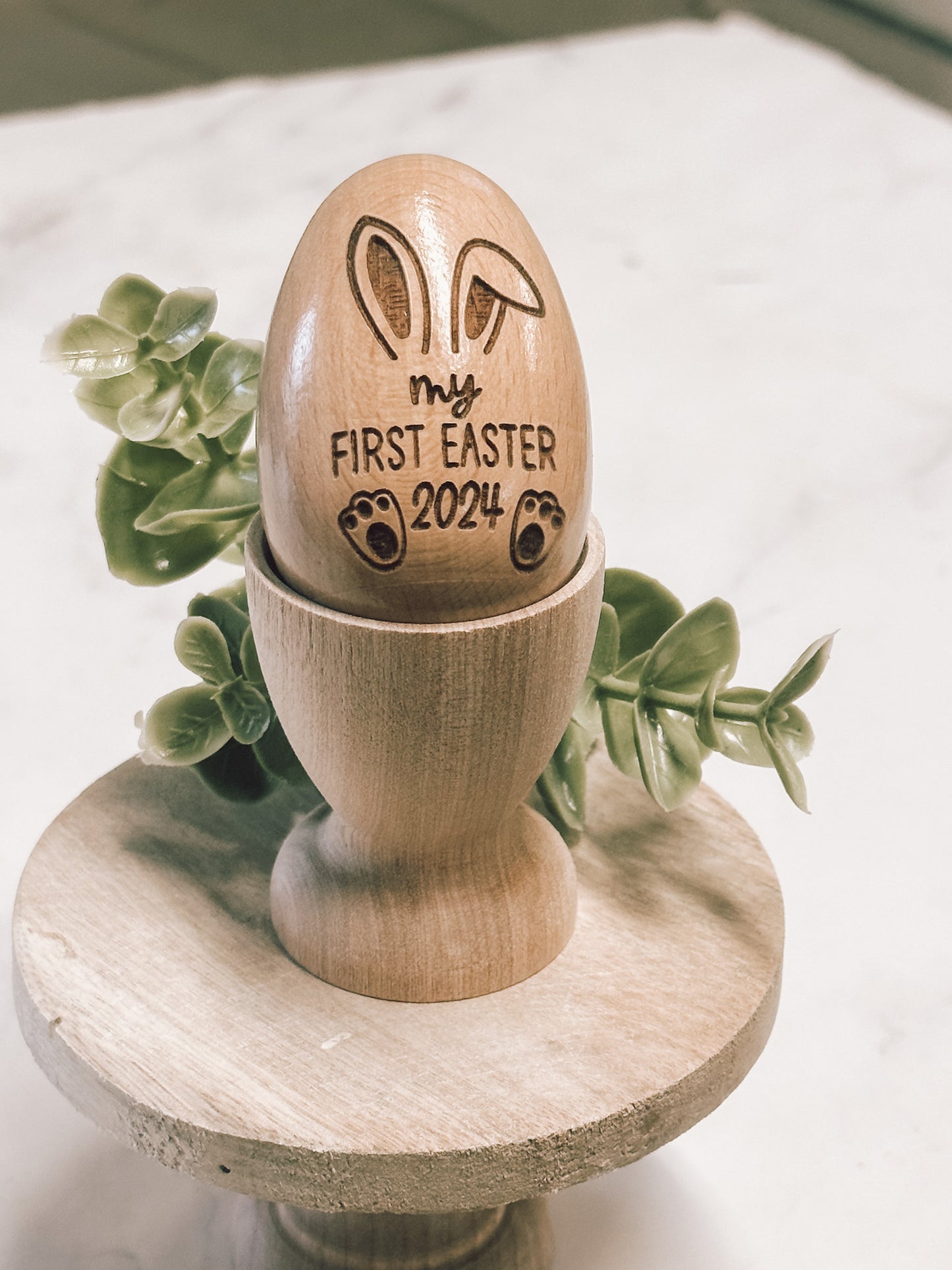 Easter Egg Wood shaker egg personalized Easter Basket gift ne