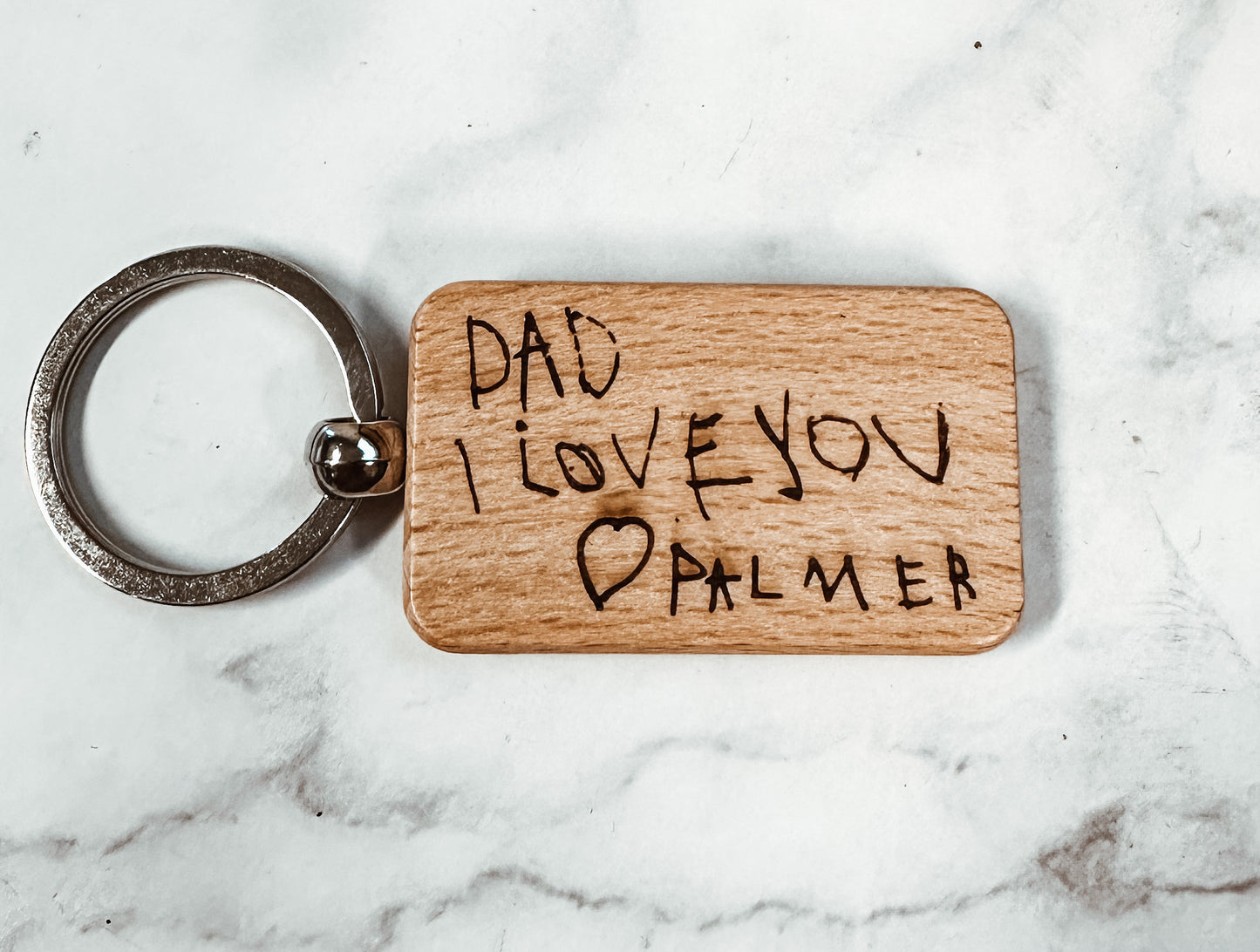 Personalized Wood Keyring