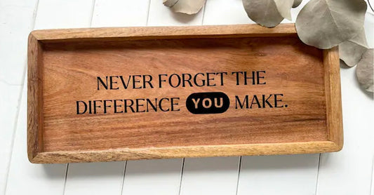 Engraved Wood Trinket Tray