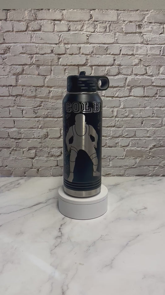 32 OZ WATER BOTTLE - WRESTLING WILLARD