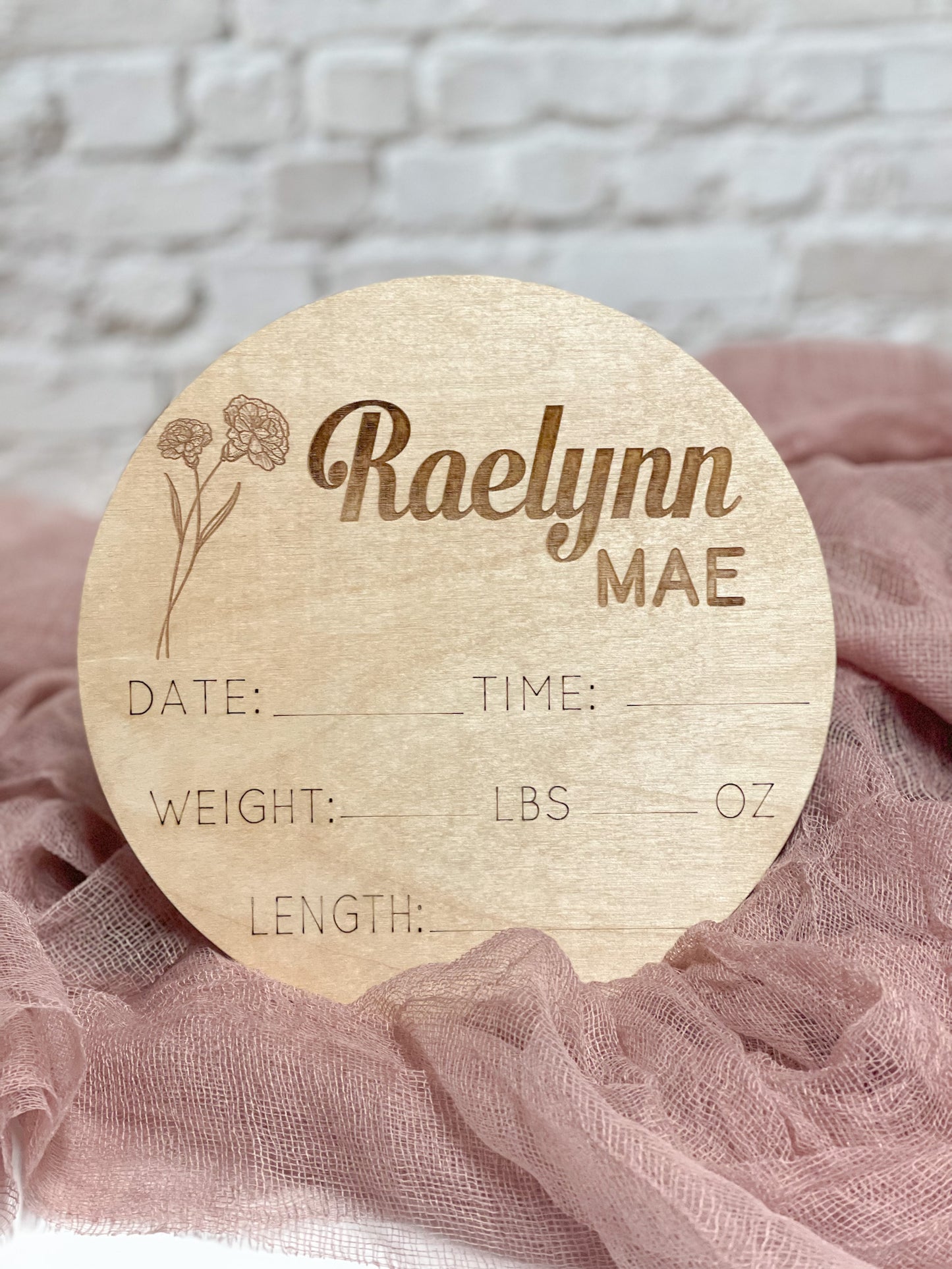 Baby Announcement Sign With Birth Stats | Wood Sign for Name Reveal | Baby Name Reveal | Personalized Baby Name Sign | Sign For Hospital