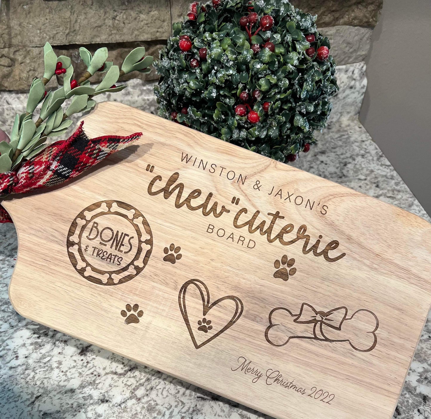 Personalized “chew” cuterie board