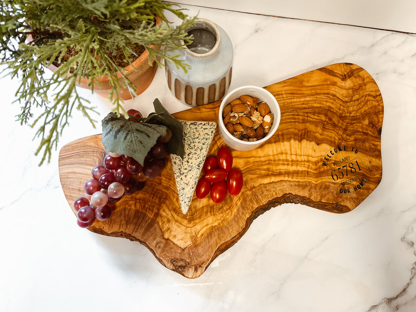 Live Edge Olive Wood Board - Nibble Board